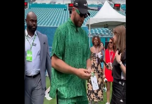 bracelet at the Miami Grand Prix.