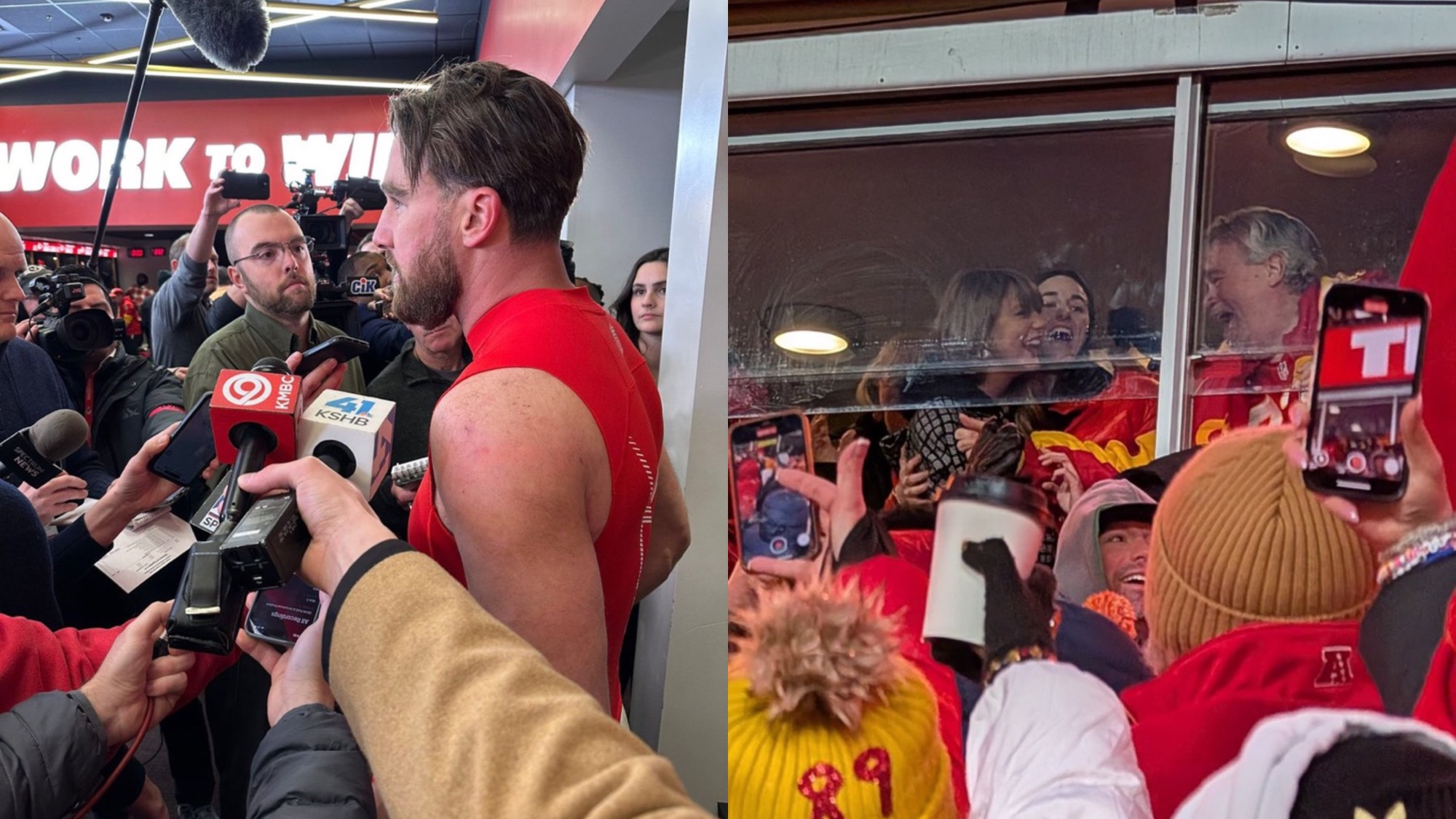 Travis Kelce’s Post-Game Interview Is Equal Parts Victory Speech and Love Letter as He Thanks Taylor Swift and Her Family for Cheering Him to Touchdown Glory