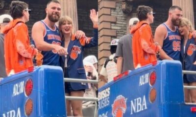 Travis Kelce and Taylor Swift Join Knicks Victory Parade Bus, Celebrating Championship Glory Alongside Timothée Chalamet
